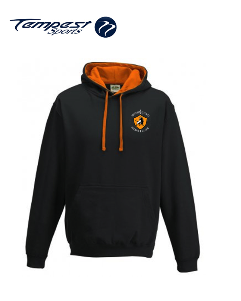 Birmingham HEMA Unisex Lightweight Black Orange Hooded Sweatshirt